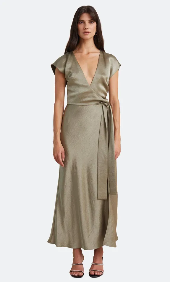 Bec Bridge Maxi Dresses THE DREAMER WRAP DRESS Sage 8211 Women