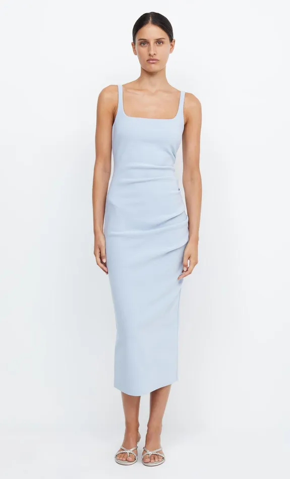 Bec Bridge Midi Dresses BE MINE SQUARE NECK DRESS Dusty Blue 8211 Women