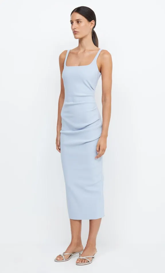 Bec Bridge Midi Dresses BE MINE SQUARE NECK DRESS Dusty Blue 8211 Women