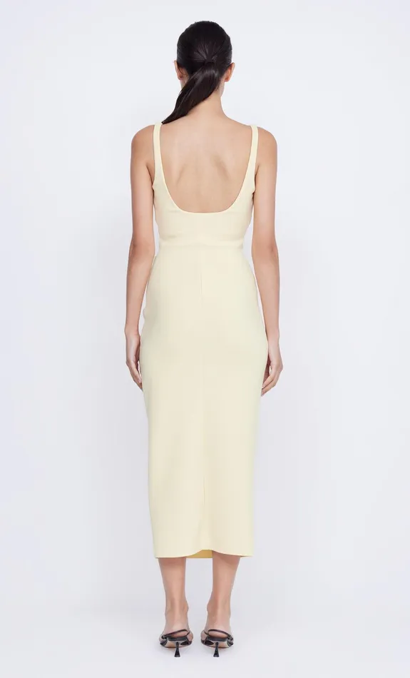 Bec Bridge Midi Dresses KARINA TUCK MIDI DRESS Butter Yellow 8211 Women