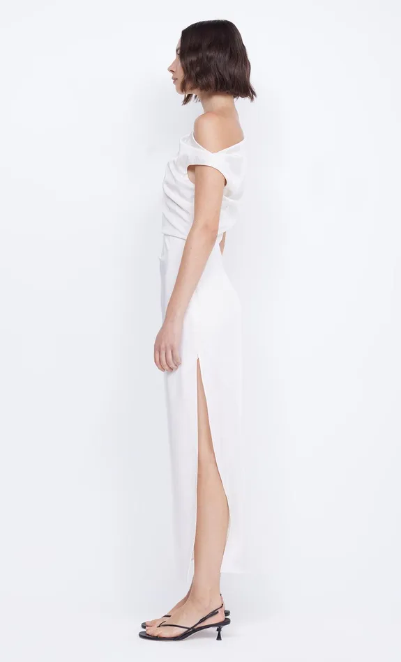 Bec Bridge Midi Dresses ROCHELLE ASYM MIDI DRESS Cream 8211 Women