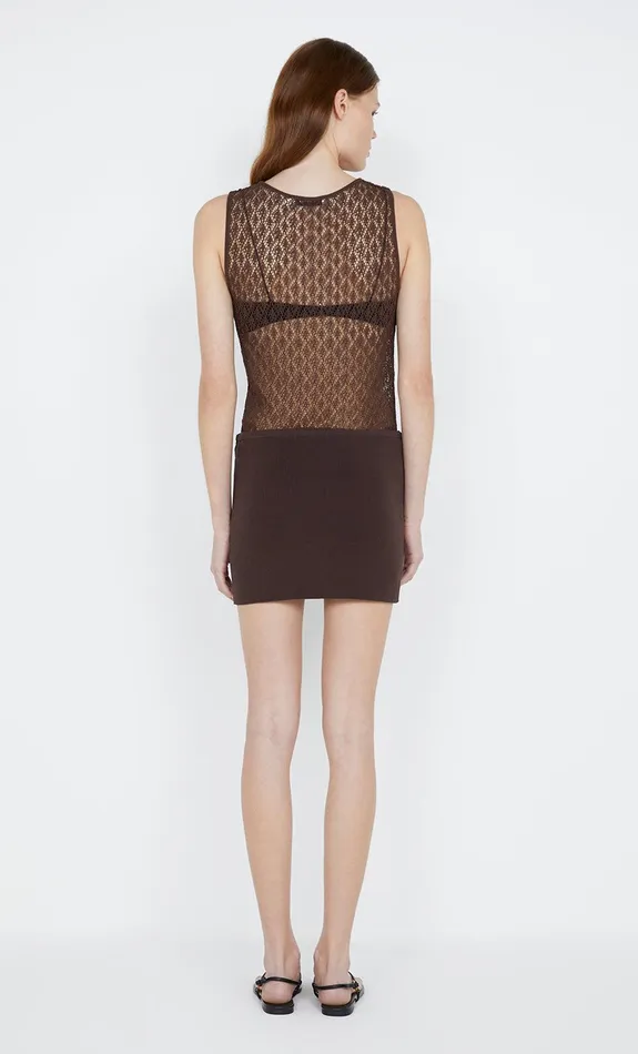 Bec Bridge Mini Dresses AURORA MINI DRESS Choc 8211 Women