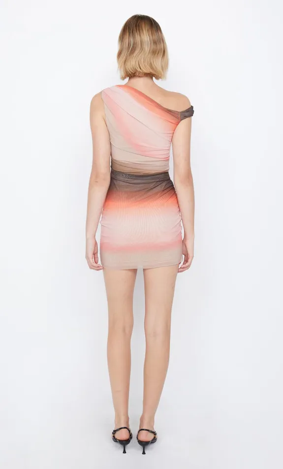 Bec Bridge Mini Dresses LOUNA MINI DRESS Chocpink Ombre 8211 Women