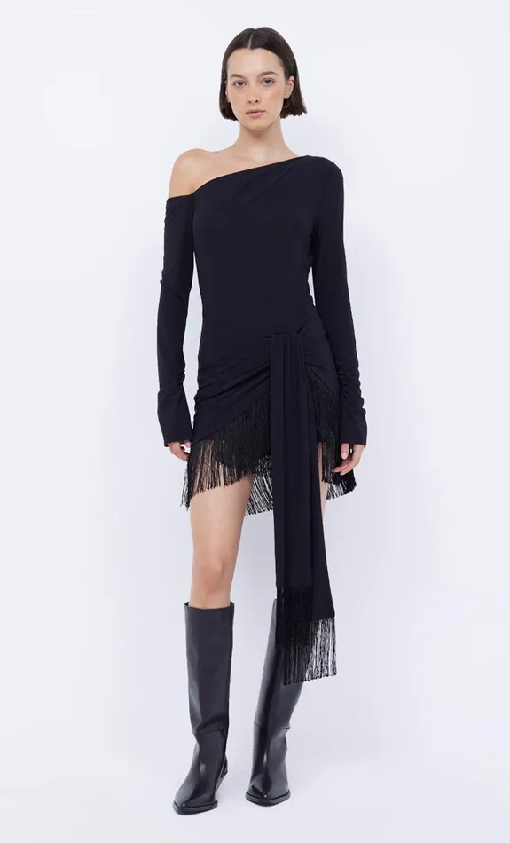 Bec Bridge Mini Dresses NABILA SARONG MINI DRESS Black 8211 Women