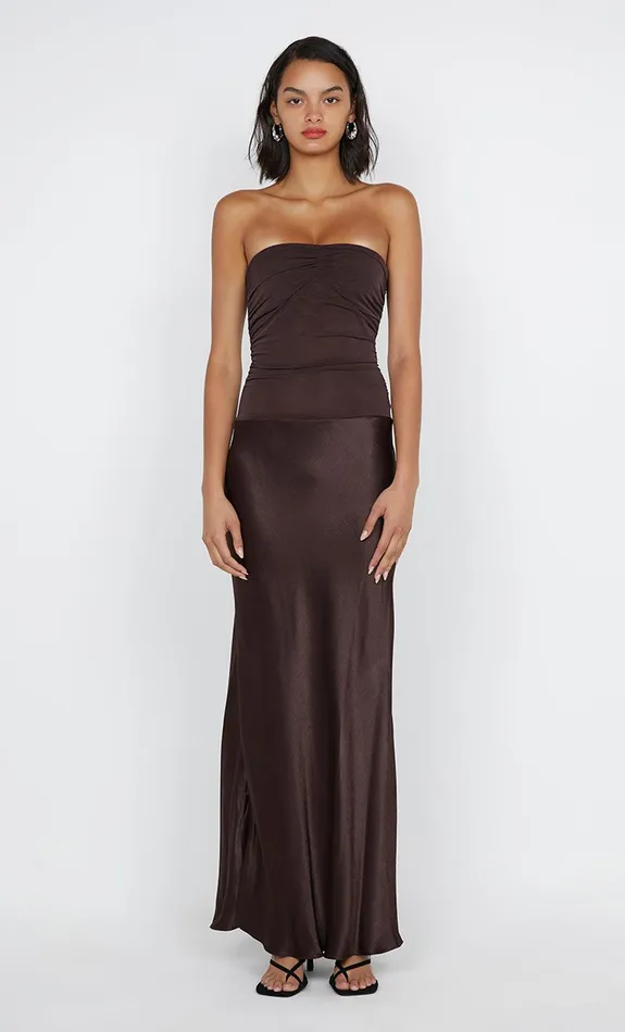 Bec Bridge Prom Dresses DUA STRAPLESS DRESS Dark Chocolate 8211 Women