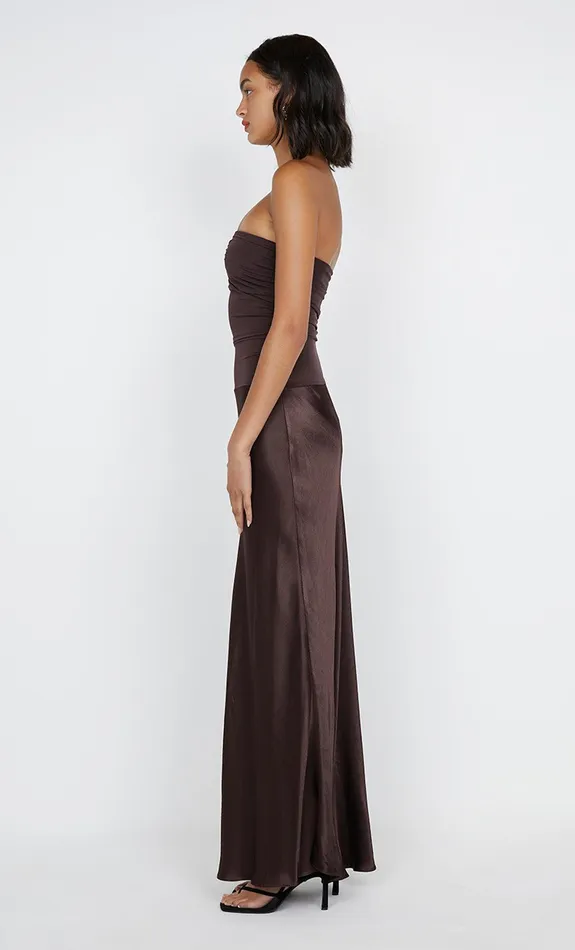Bec Bridge Prom Dresses DUA STRAPLESS DRESS Dark Chocolate 8211 Women