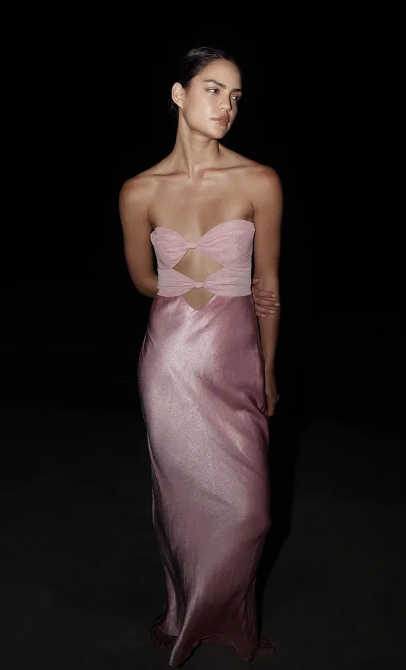 Bec Bridge Prom Dresses HALLE STRAPLESS DRESS Dusty Pink 8211 Women