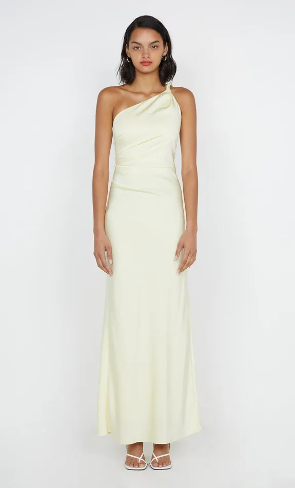 Bec Bridge Prom Dresses LUNETTA ASYM DRESS Ice Yellow 8211 Women