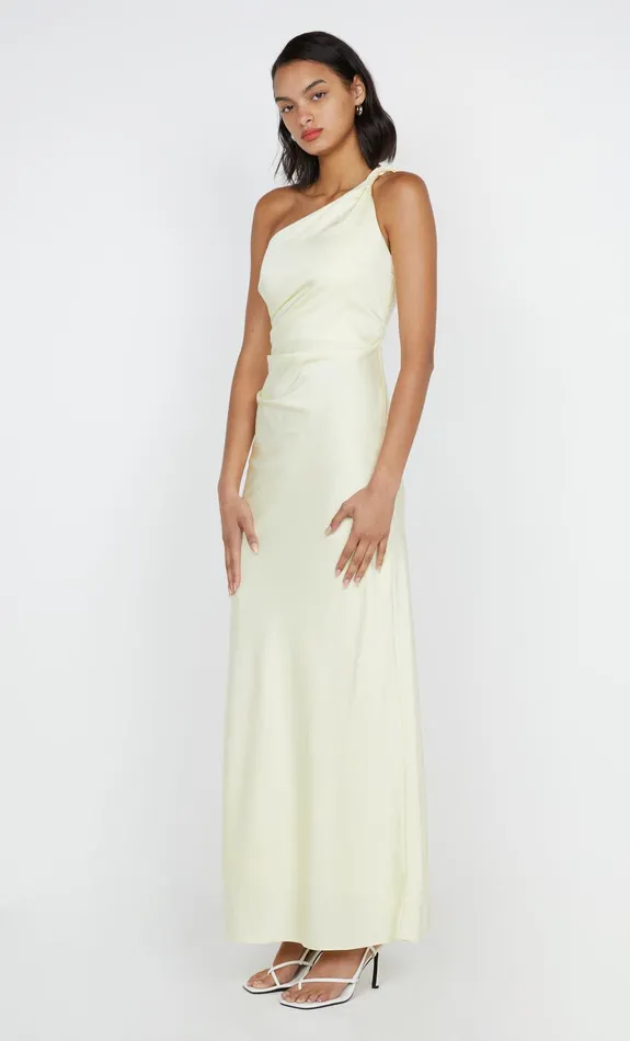 Bec Bridge Prom Dresses LUNETTA ASYM DRESS Ice Yellow 8211 Women