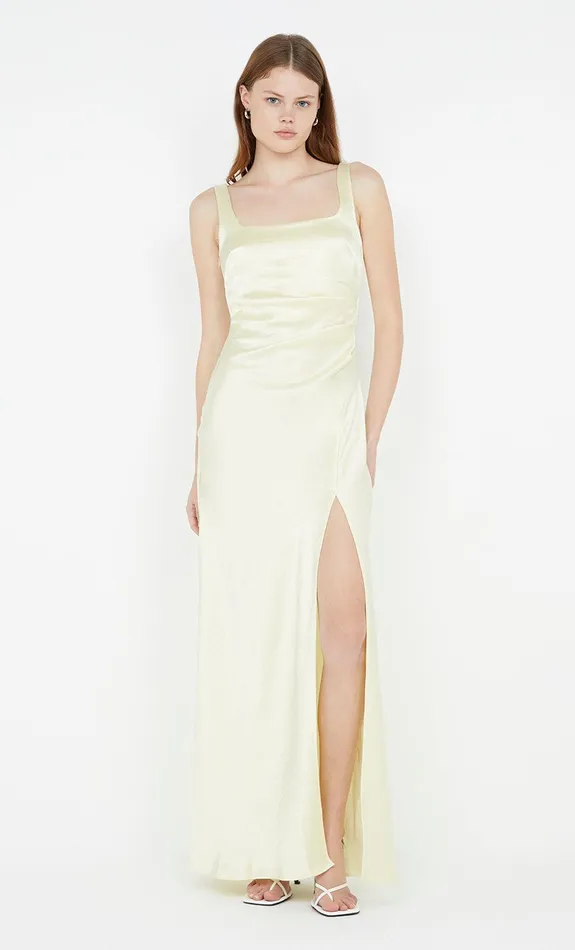 Bec Bridge Prom Dresses THE DREAMER SQUARE NECK DRESS Ice Yellow 8211 Women