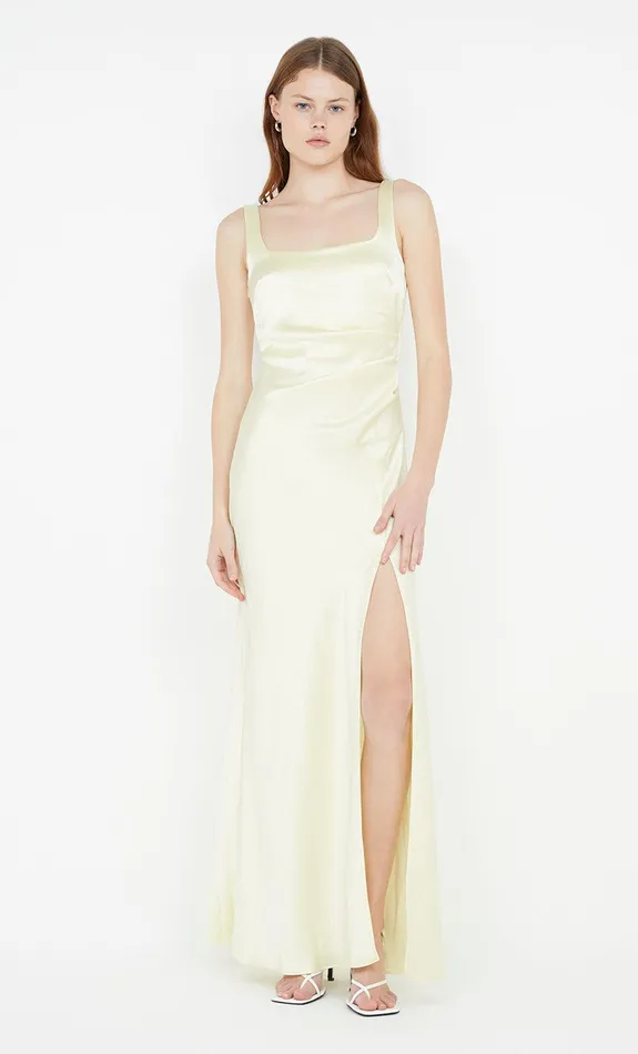 Bec Bridge Prom Dresses THE DREAMER SQUARE NECK DRESS Ice Yellow 8211 Women