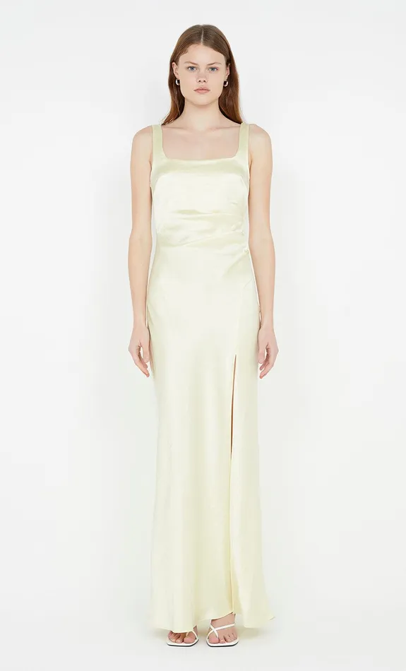 Bec Bridge Prom Dresses THE DREAMER SQUARE NECK DRESS Ice Yellow 8211 Women