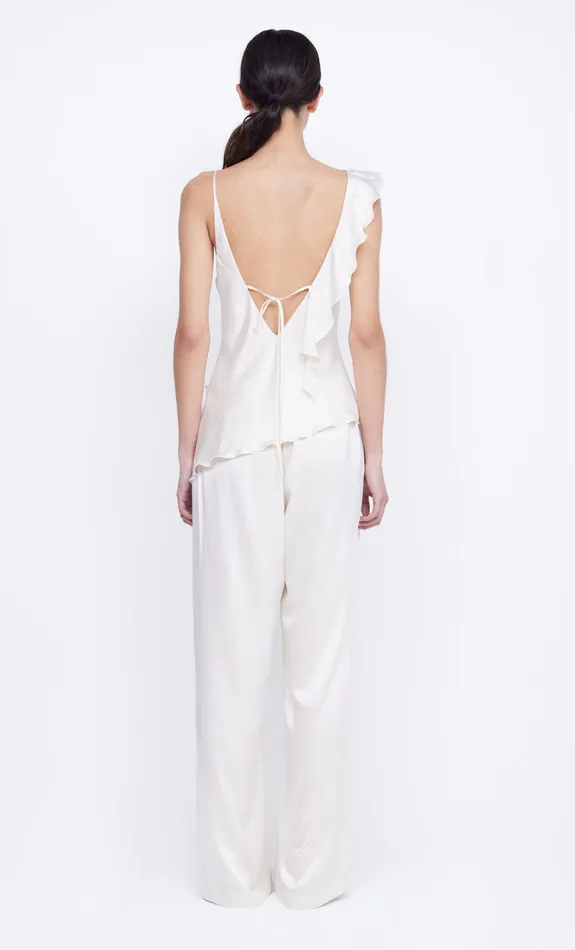 Bec Bridge Tops CHANTILLY SILK FRILL CAMI Ivory 8211 Women