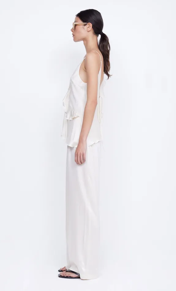 Bec Bridge Tops CHANTILLY SILK FRILL CAMI Ivory 8211 Women