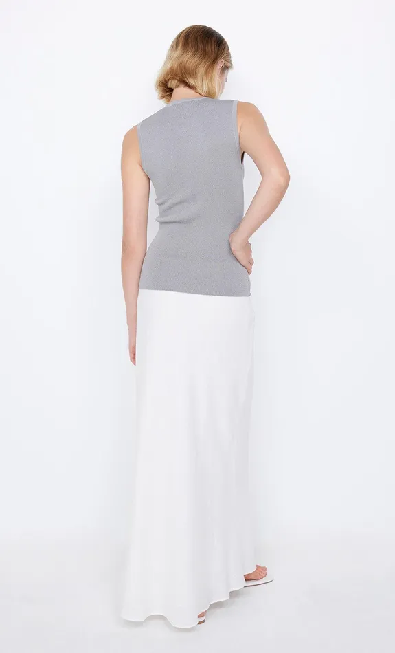 Bec Bridge Tops LORAH KNIT ZIP TOP Silver 8211 Women