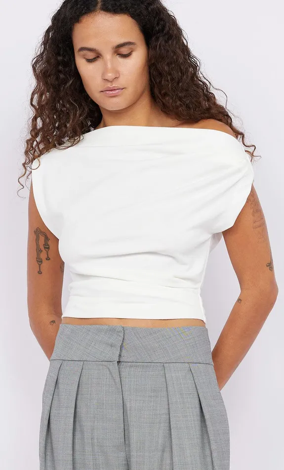 Bec Bridge Tops SORAYA BOAT NECK TOP White 8211 Women