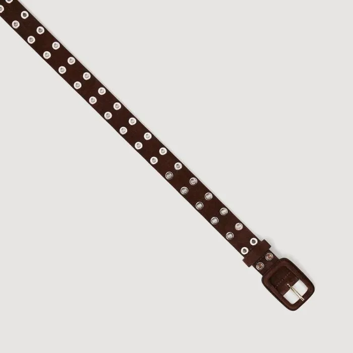 Belts Women SANDRO Eyelet Belt Brown