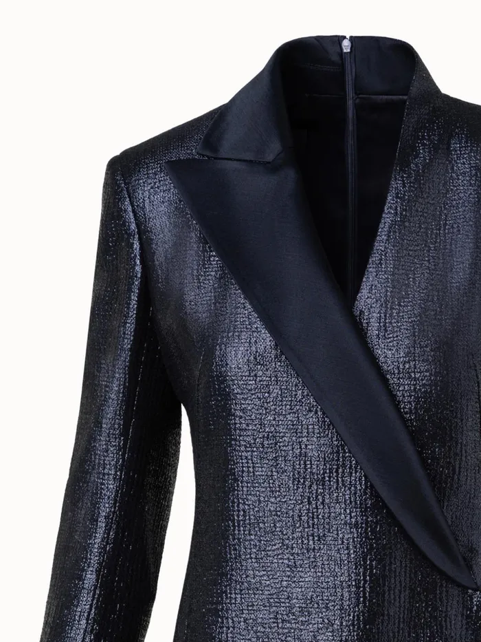 Blazer Sheath Dress With Long Sleeves Black Women Akris Dresses