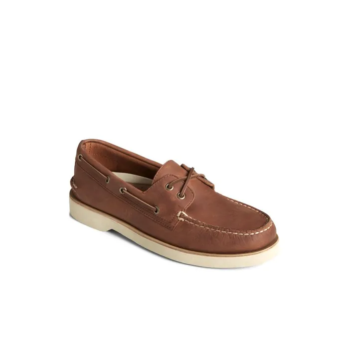 Boat Shoes Men Sperry Authentic Original Double Sole Cross Lace Boat Shoe Dark Beige