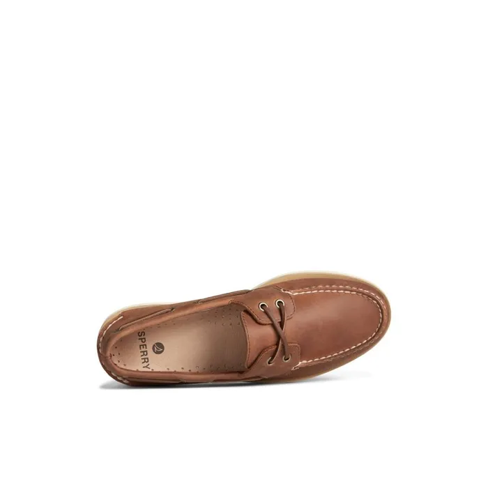 Boat Shoes Men Sperry Authentic Original Double Sole Cross Lace Boat Shoe Dark Beige