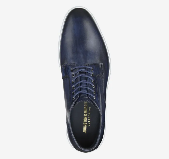 Bolivar Plain Toe Boot Navy HandStained Calfskin Boots Johnston and Murphy Men