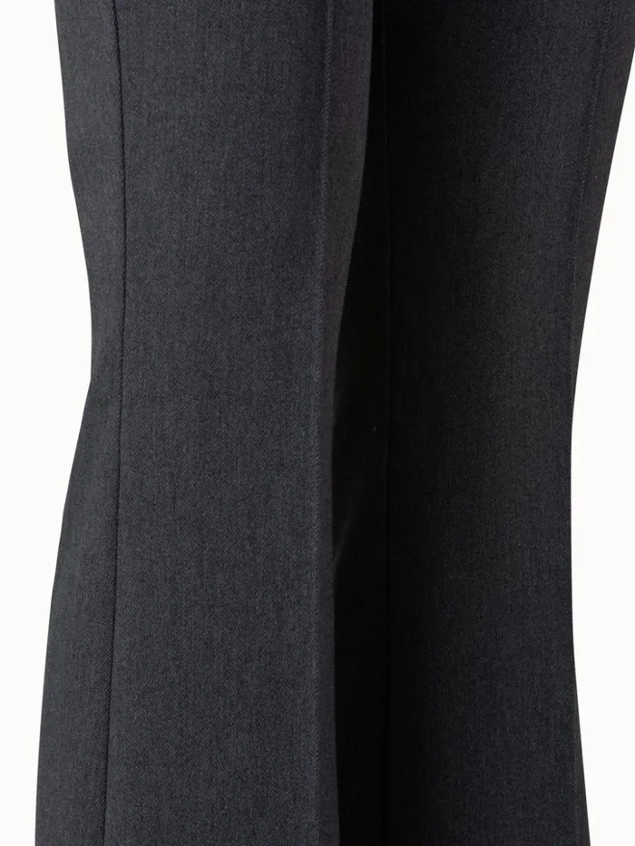 Bootcut Leg Pants In Cotton Denim Stretch Graphite Women Akris Pants