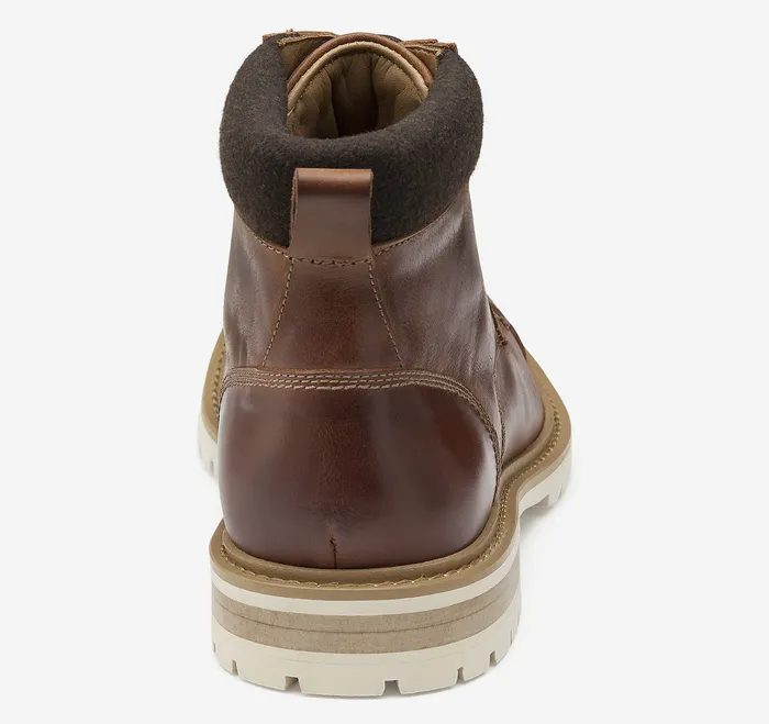 Boots Barrett Cap Toe Boot Cognac Full Grain Johnston and Murphy Men