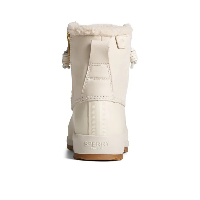 Boots Women Sperry Maritime Repel Teddy Trim Snow Boot Bone