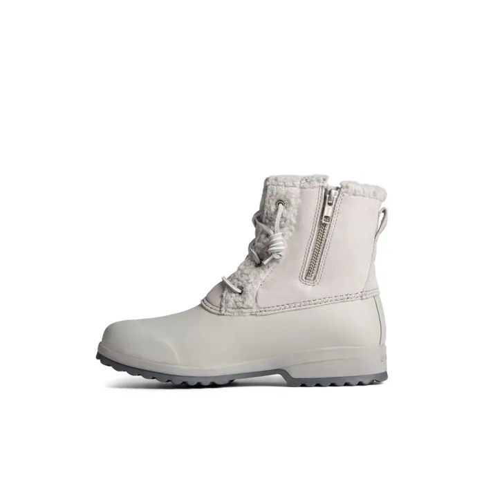 Boots Women Sperry Maritime Repel Teddy Trim Snow Boot Grey
