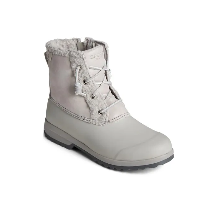 Boots Women Sperry Maritime Repel Teddy Trim Snow Boot Grey