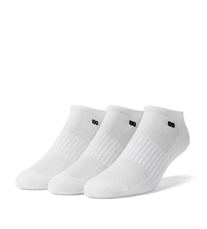Bowo Cushion Low Cut White Black Socks 3 Pack Men Pair Of Thieves LowCut