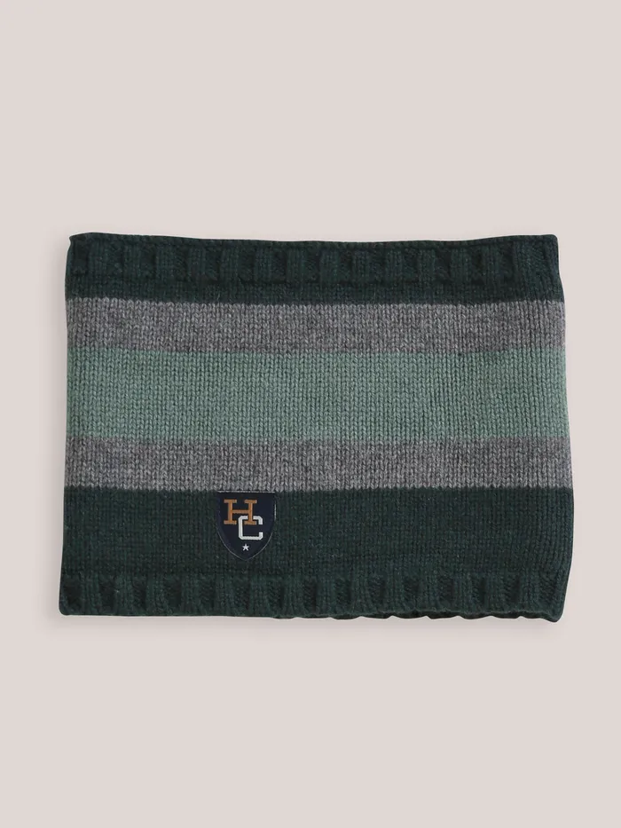 Boys Cyrillus Accessories Wool Snood Vert Anglais