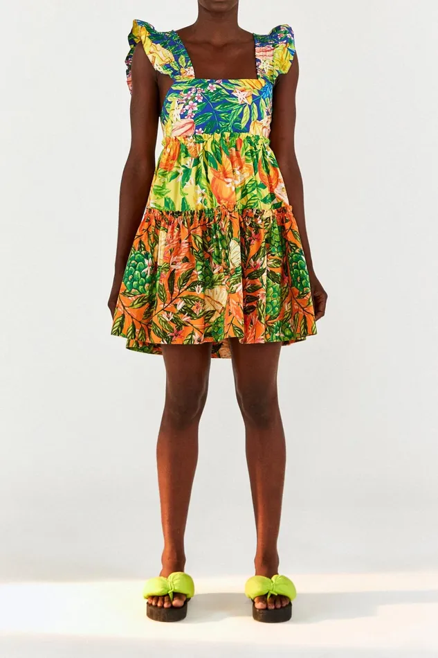 Caipirinha Tiered Mini Dress Women Farm Rio Mini Dresses