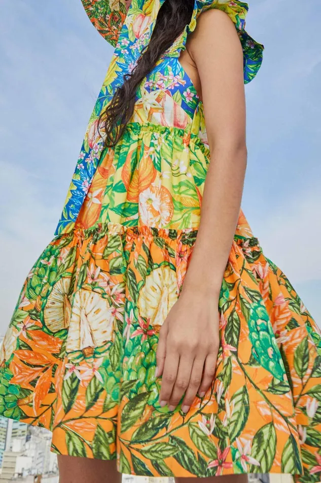 Caipirinha Tiered Mini Dress Women Farm Rio Mini Dresses