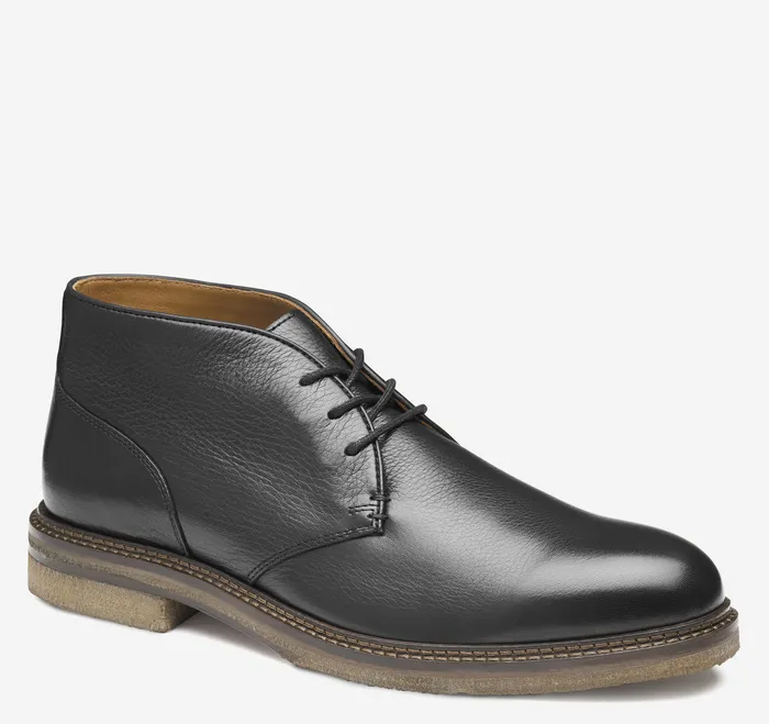 Calder Chukka Black Tumbled Full Grain Men Shoes Johnston and Murphy