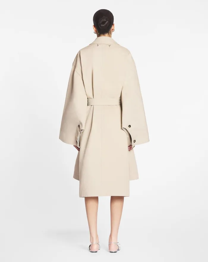 Cape Coat With A Collar Dark Beige Women Lanvin Coats and Jackets