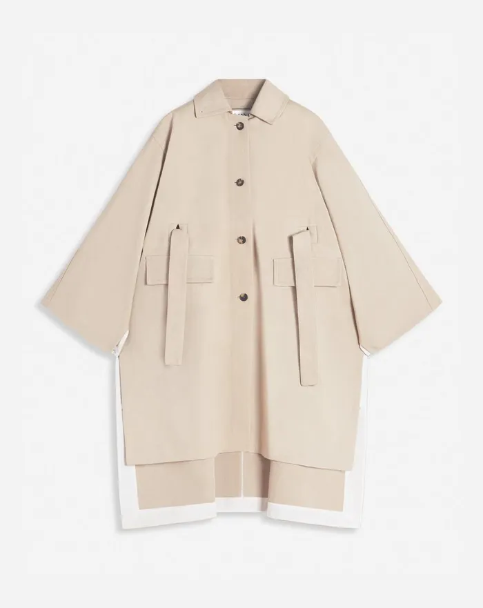 Cape Coat With A Collar Dark Beige Women Lanvin Coats and Jackets