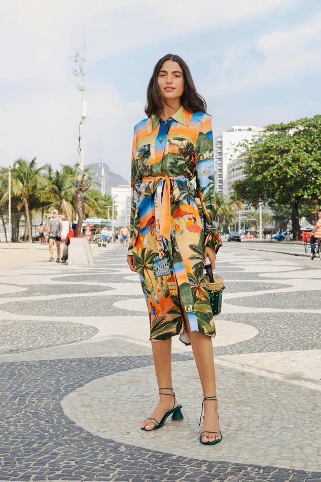 Carioca Lenzing Ecovero Viscose Midi Dress Women Farm Rio Midi Dresses