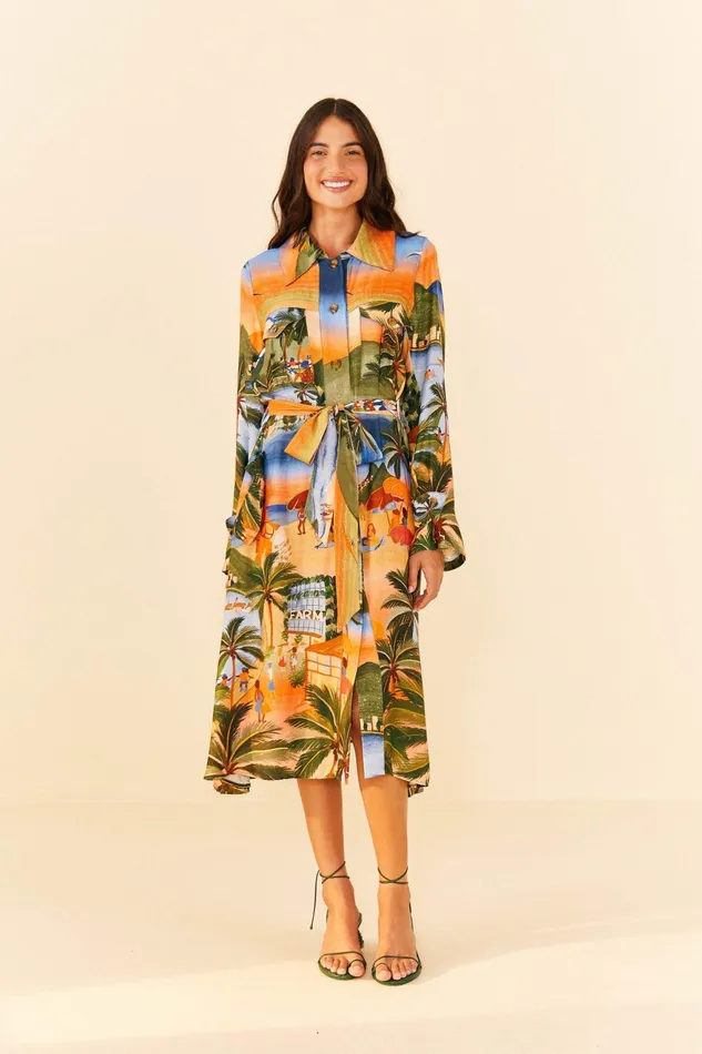 Carioca Lenzing Ecovero Viscose Midi Dress Women Farm Rio Midi Dresses