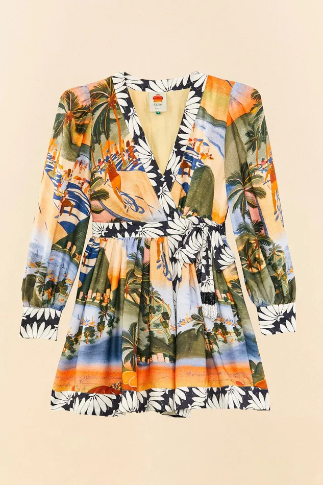 Carioca Lenzing Ecovero Viscose Mini Dress Women Farm Rio Mini Dresses