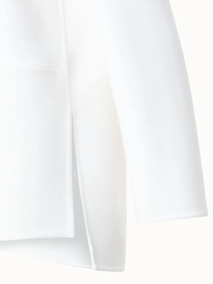 Cashmere DoubleFace Long Jacket Ecru Women Akris Cashmere
