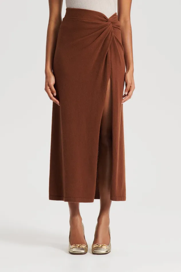 CASHMERE SARONG SKIRT SPICE Knitwear Scanlan Theodore Women CASHMERE SARONG SKIRT SPICE Knitwear Scanlan Theodore Women