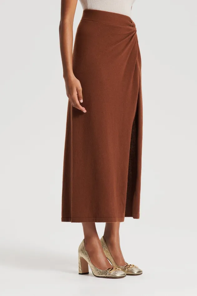 CASHMERE SARONG SKIRT SPICE Knitwear Scanlan Theodore Women CASHMERE SARONG SKIRT SPICE Knitwear Scanlan Theodore Women