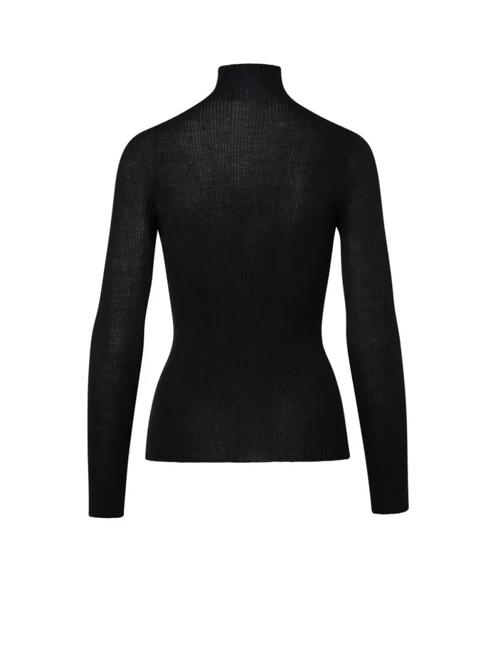 Cashmere Silk Knit Pullover Black Women Akris Cashmere