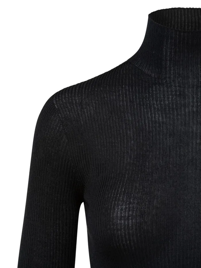 Cashmere Silk Knit Pullover Black Women Akris Cashmere
