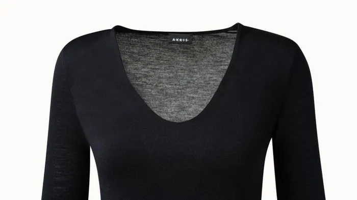 Cashmere Silk Shirt Black Women Akris Tops