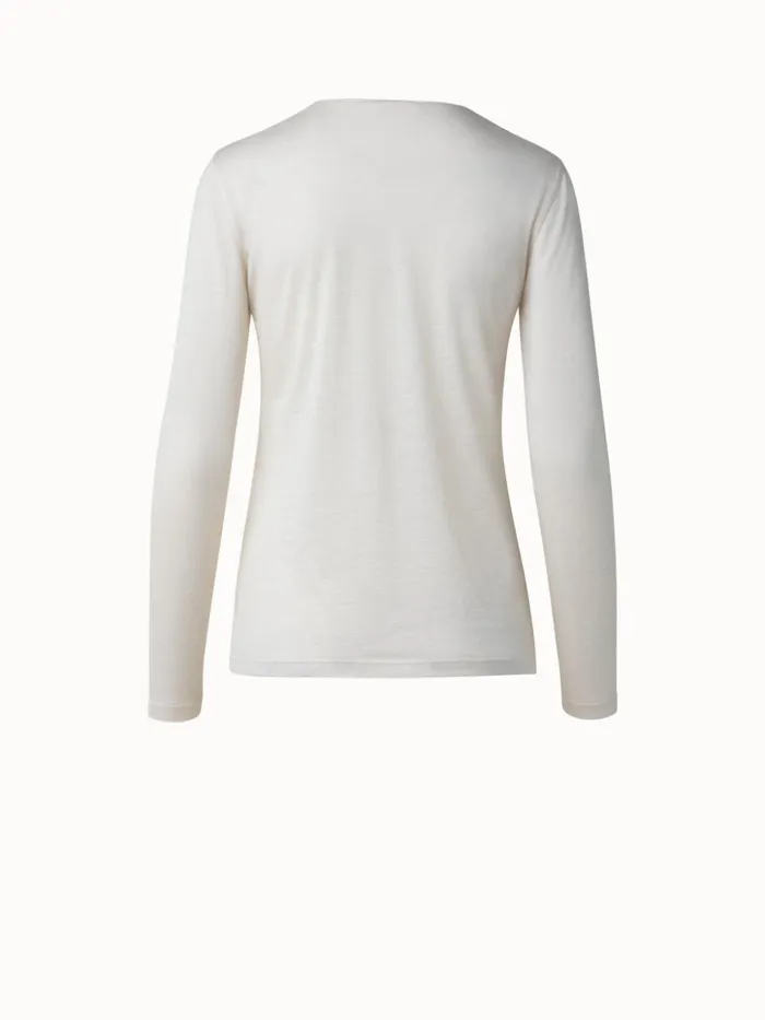 Cashmere Silk Shirt Offwhite Women Akris Tops