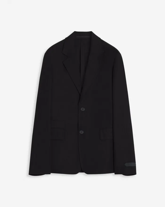Casual Singlebreasted Jacket Black Men Lanvin Coats and Jackets