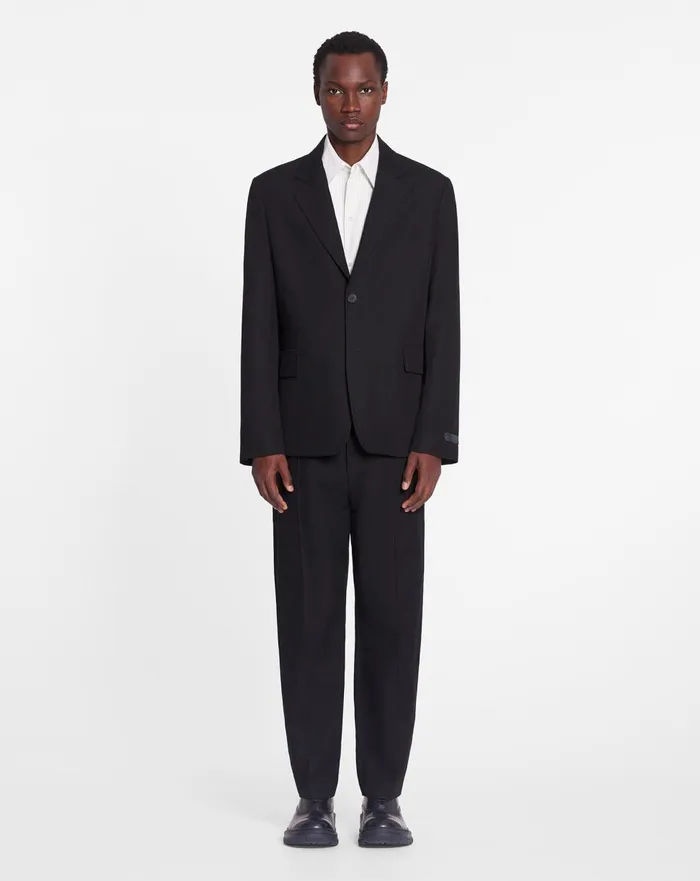 Casual Singlebreasted Jacket Black Men Lanvin Coats and Jackets Casual Singlebreasted Jacket Black Men Lanvin Coats and Jackets