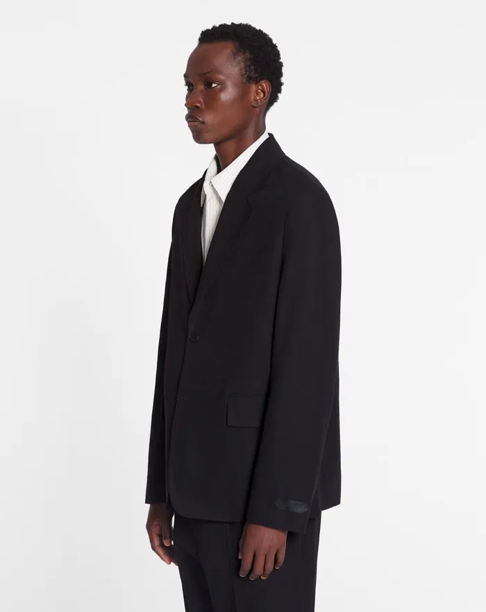 Casual Singlebreasted Jacket Black Men Lanvin Coats and Jackets Casual Singlebreasted Jacket Black Men Lanvin Coats and Jackets